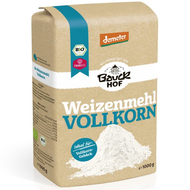 BAUCKHOF Αλεύρι Σιταριού Ολικής (1kg) Τρόφιμα