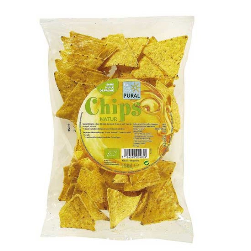 PURAL Nachos Καλαμποκιού Φυσική Γεύση (125γρ) Τρόφιμα