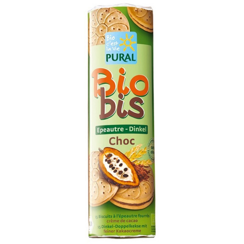PURAL Μπισκότα Ντίνκελ με γέμιση Κρέμα Κακάο (300γρ) Τρόφιμα