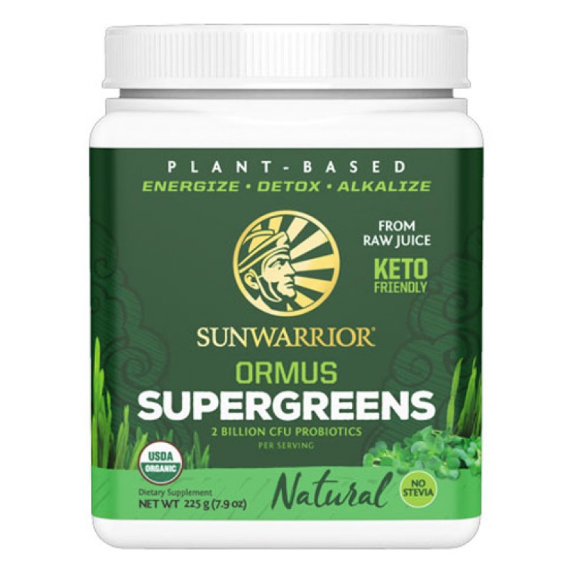 SUNWARRIOR Μείγμα Πράσινων Υπερτροφών 'Ormus Supergreens’ (225γρ) Συμπληρώματα-Πρωτεΐνες 