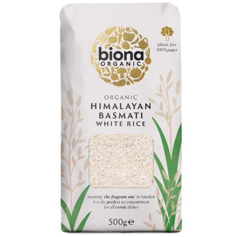 BIONA Λευκό Ρύζι Μπασμάτι (Basmati) Ιμαλαϊων (500γρ)