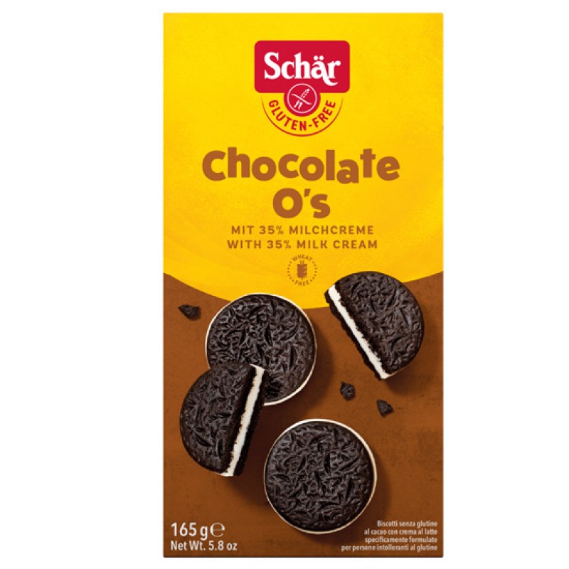 SCHAR Μπισκότα Κακάο   "Chocolate O's" (τύπου ΟREO)  χωρίς γλουτένη (165γρ) Τρόφιμα