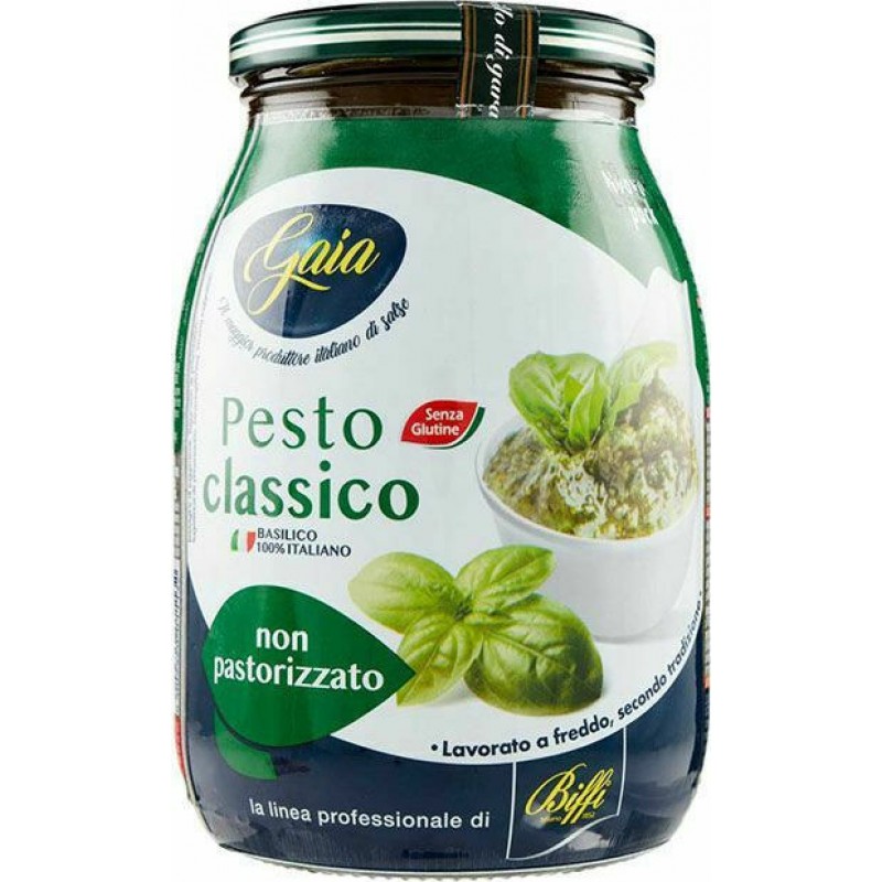 Gaia Pesto Classico - Αυθεντική Σάλτσα Πέστο Χωρι΄΄ς Γλου΄τενη 980γρ Ιταλική κουζίνα	