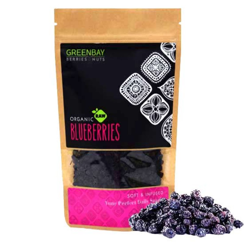 Greenbay BERRIES & NUTS Άγρια Μύρτιλα (Blueberries) Raw αποξηραμένα (125γρ)