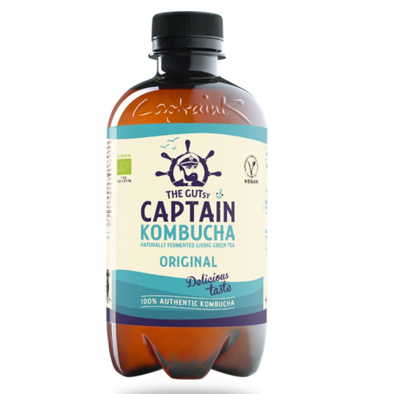 Captain Kombucha Ανθρακούχο Ποτό Kombucha Γεύση Φυσική  (400ml)