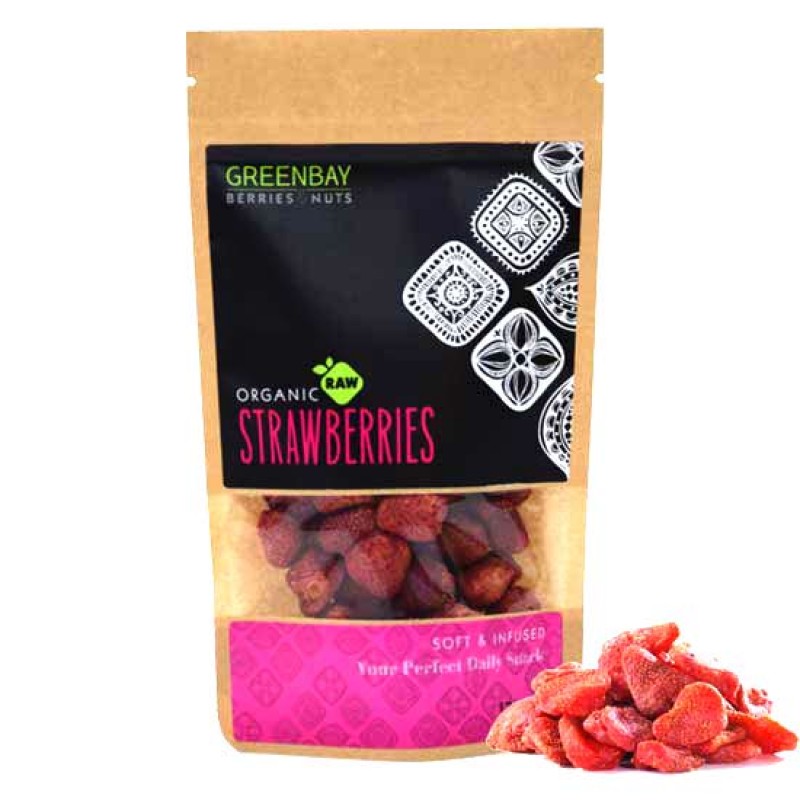 Greenbay BERRIES & NUTS Φράουλες Raw αποξηραμένες (125γρ)