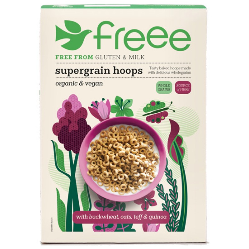 Doves Farm Vegan Δημητριακά Hoops χωρίς γλουτένη (300γρ) Δημητριακά