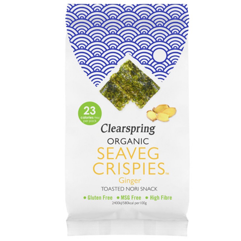 CLEARSPRING Seaveg Crispies 'Tζίντζερ' (4γρ) Τρόφιμα