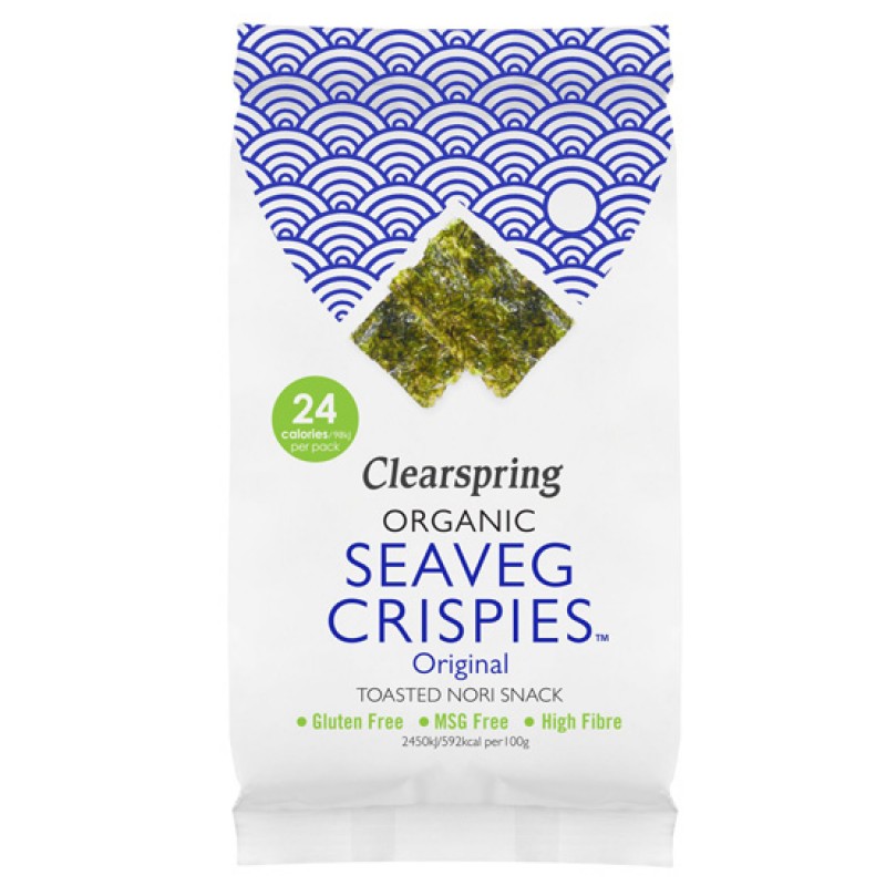 CLEARSPRING Seaveg Crispies με φυσική γεύση (4γρ)