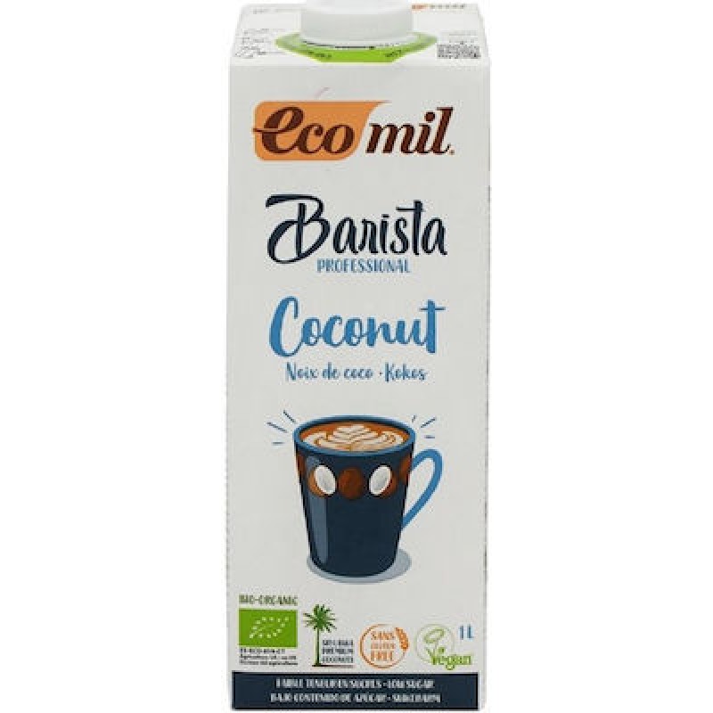 Ecomil Βιολογικό Φυτικό Γάλα Καρύδας Barista 1000ml Τρόφιμα